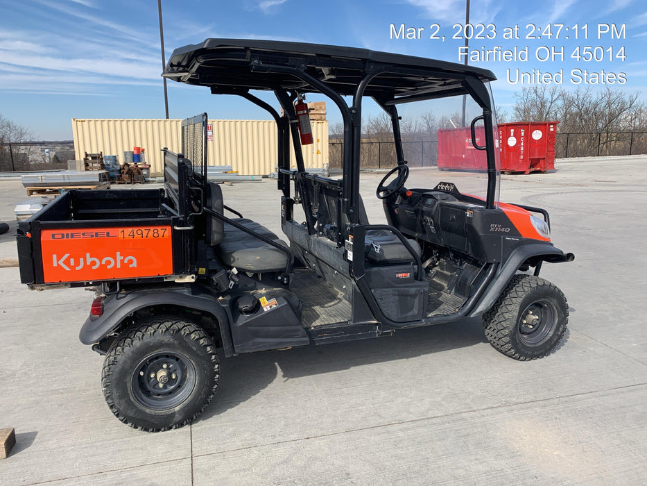 2022 Kubota RTV-X1140W-H Plastic Canopy, Windshield Acrylic Clear, LED Strobe Light, Wire Harness Kit, Back up Alarm