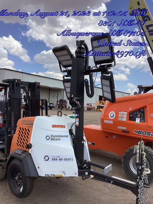 2023 Generac MLT2 Diesel, Flex Switch 120V Input, Powerzone Controller, (4) 320W LED Lights, 4kW Generator, 39.9 Gal Fuel Tank, 2" Ball, T3