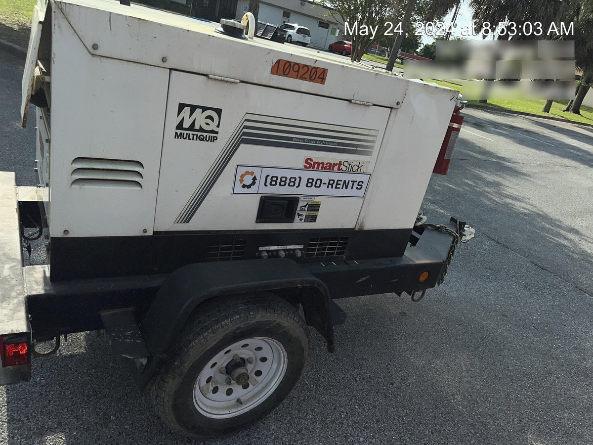 2020 Multiquip DLW400ESA4 400 amp Welder, 14kW, 120/240V, T4F Kubota, Trailer