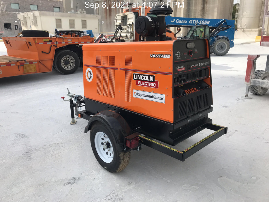 2021 Lincoln Electric Vantage 549X Ready Pak 3, ORANGE (includes trailer, cable rack, fender light kit)