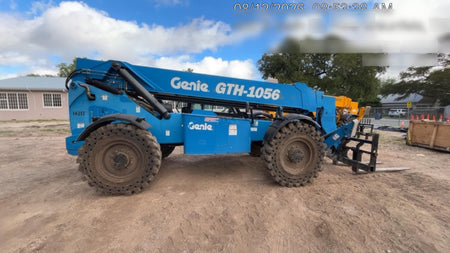 2018 Genie GTH-1056 GTH-1056 w/CAB, Solid Tires, Work Lights, 60" carriage/forks, cab mesh, beacon