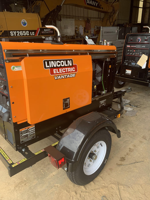 2021 Lincoln Electric Vantage 322 Vantage 322 Ready Pak 3 w/ Decals, ORANGE (includes trailer, cable rack, fender light kit) NO Telematics