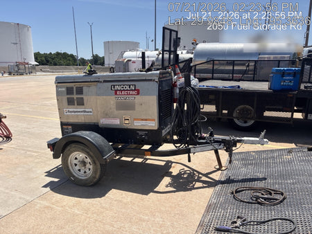 2019 Lincoln Electric Vantage 322 Welder Ready-Pak 3, Two wheel trailer, Fender and Light kit, Cable Rack