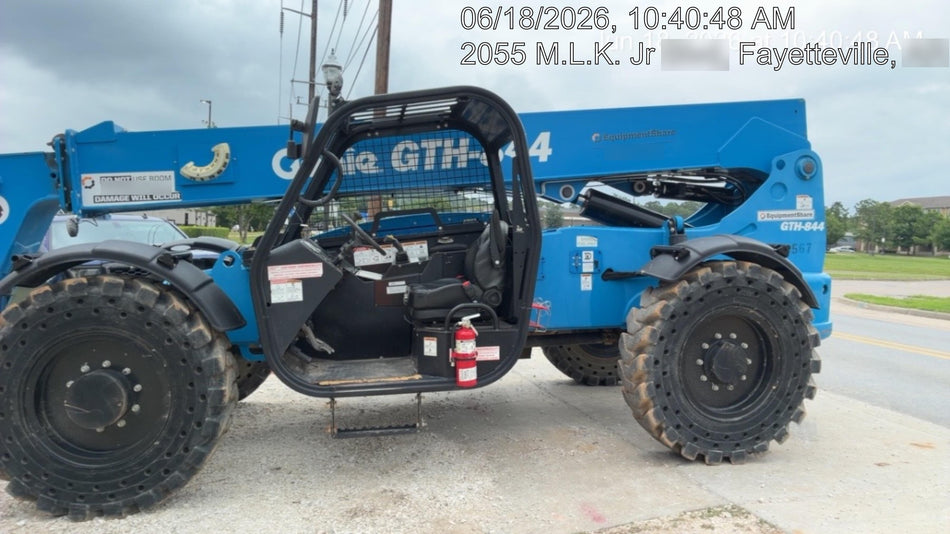 2018 Genie GTH-844 Genie GTH-844 w/ROPS, Work Lights, Solid Tires, RH Cab Mesh, Beacon, 60" Carriage and Forks
