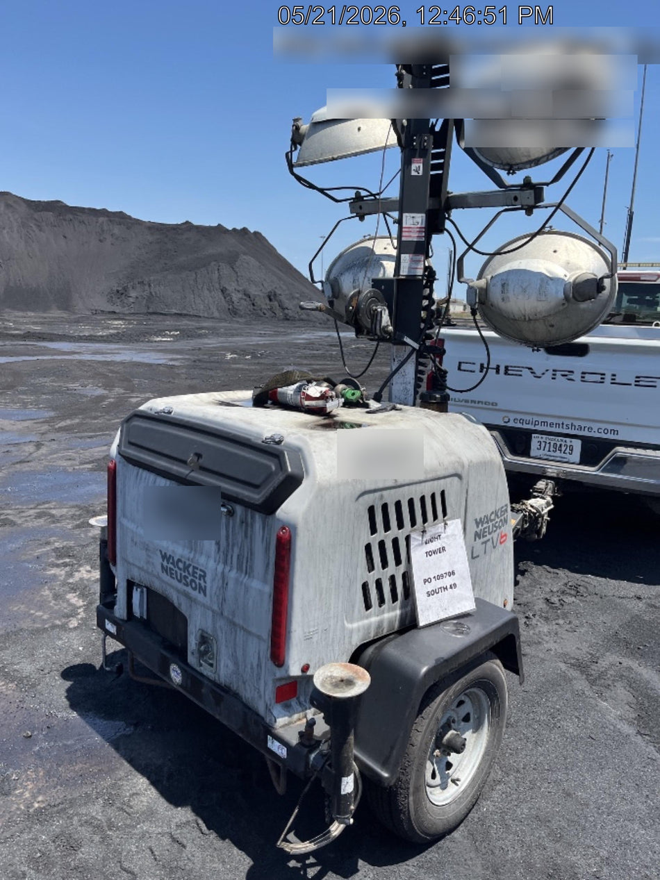 2018 Wacker Neuson LTV6L-MH Wacker Neuson LTV6L Mobile Light Tower w/Fuel Level Sensor Installed