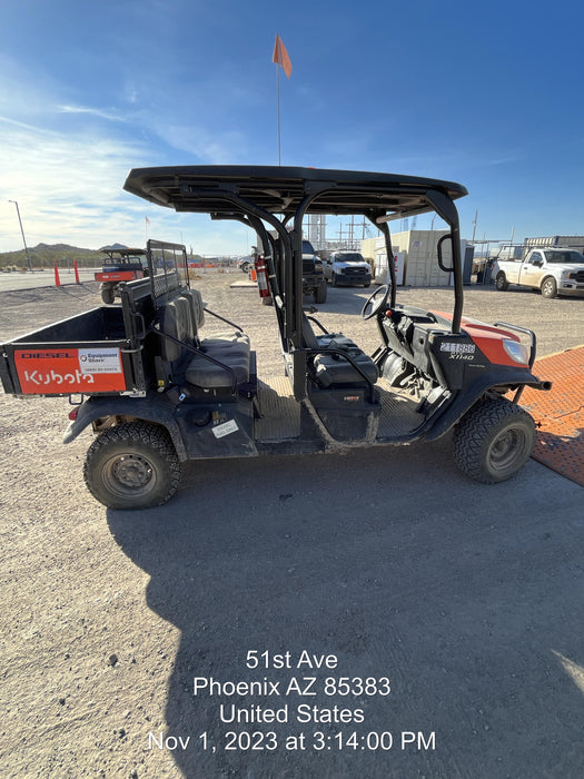 2022 Kubota RTV-X1140W-H Plastic Canopy, Windshield Acrylic Clear, LED Strobe Light, Wire Harness Kit, Back up Alarm