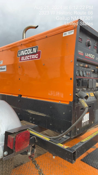 2022 Lincoln Electric LE400 Kubota V1505, Trlr, Cable Rack, Light Kit, ES Decals, T3