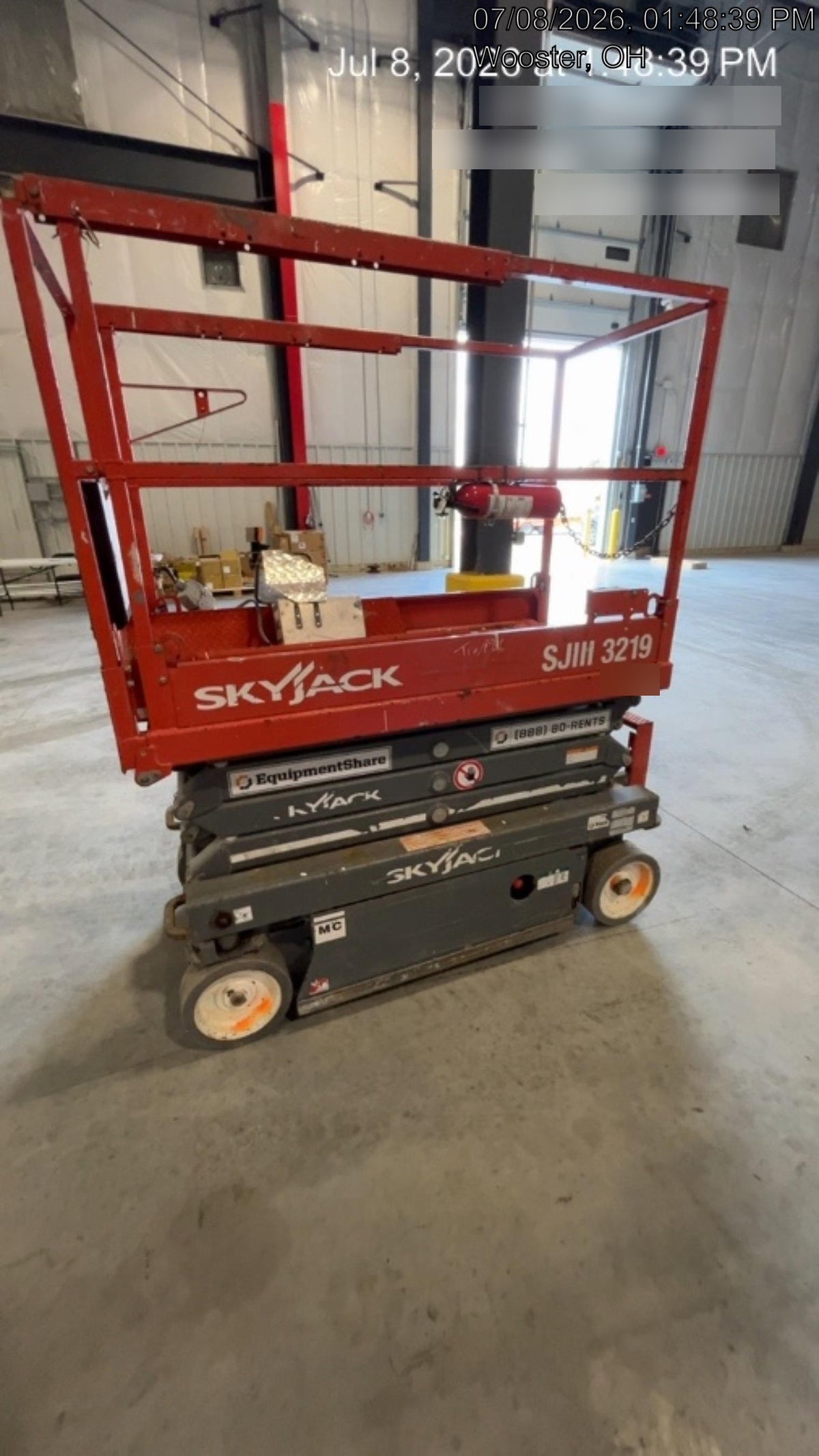 2018 Skyjack SJIII-3219 Standard Rental Specs