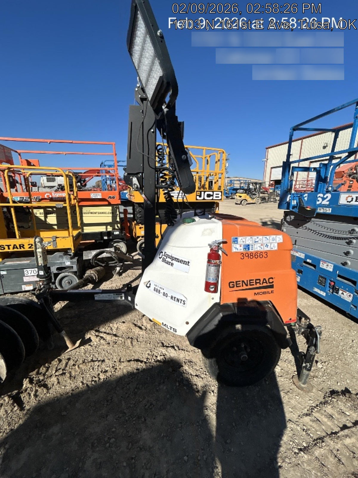 2024 Generac MLT2 Diesel, Flex Switch 120V Input, Powerzone Controller, 
(4) 320W LED Lights, 4kW Generator, 39.9 Gal Fuel Tank, 2" Ball, T3