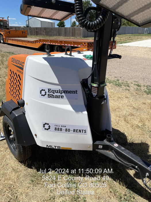 2024 Generac MLT2 Diesel, Flex Switch 120V Input, Powerzone Controller, 
(4) 320W LED Lights, 4kW Generator, 39.9 Gal Fuel Tank, 2" Ball, T3