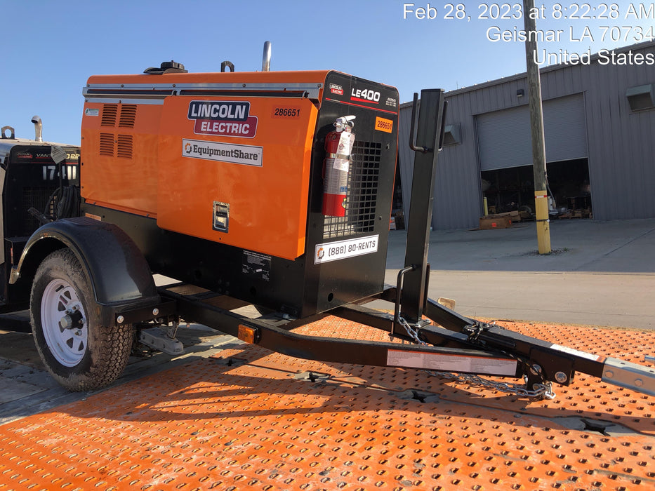 2022 Lincoln Electric LE400 Kubota V1505, Trlr, Cable Rack, Light Kit, ES Decals, T3