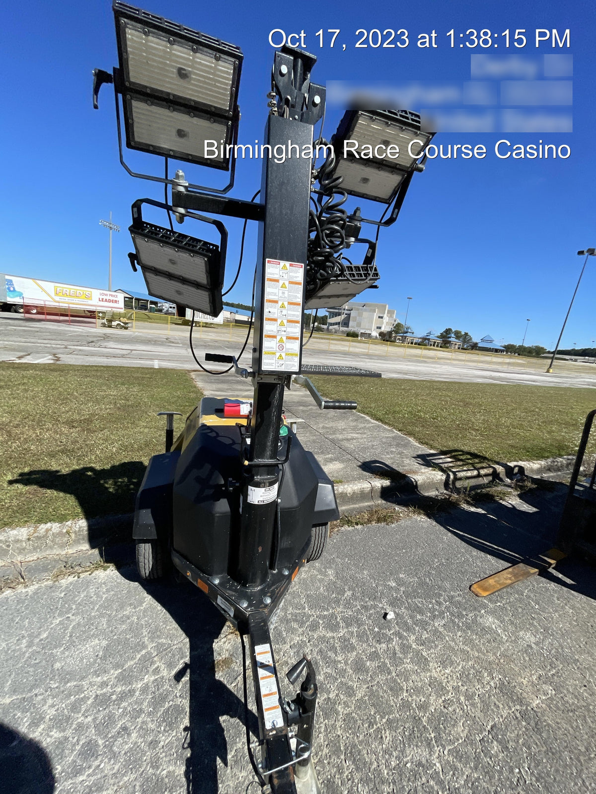 2022 Allmand NLV3GR (4) LED Light Fixture 350W, 23' Vertical Mast, 3kW Prime, Towable, Deep Sea L401, Leveling Jacks, Yanmar T4F 5.8hp