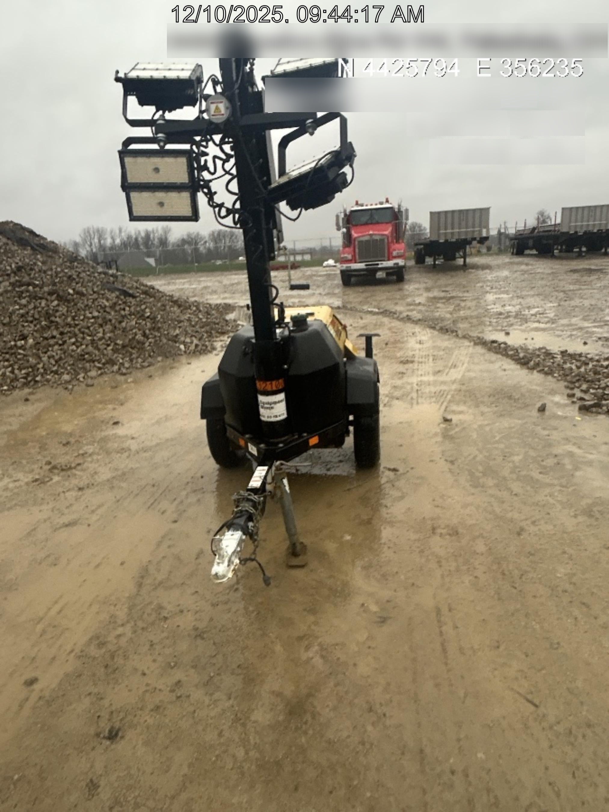 2022 Allmand NLV3GR (4) LED Light Fixture 350W, 23' Vertical Mast, 3kW Prime, Towable, Deep Sea L401, Leveling Jacks, Yanmar T4F 5.8hp