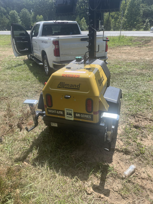 2022 Allmand NLV3GR (4) LED Light Fixture 350W, 23' Vertical Mast, 3kW Prime, Towable