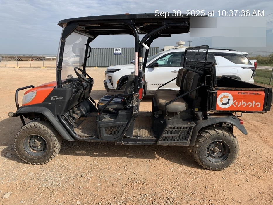 2021 Kubota RTV-X1140W-H Plastic Canopy, Windshield Acrylic Clear, LED Strobe Light, Wire Harness Kit, Back up Alarm