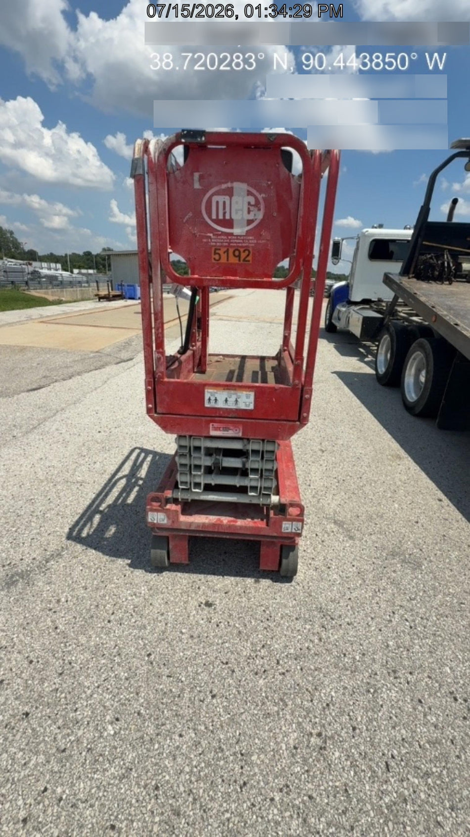 2017 MEC 1330SE 13' Scissor Lift w/2 Year Full Extended Warranty