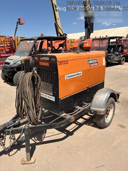 2022 Lincoln Electric LE400 Kubota V1505, Trlr, Cable Rack, Light Kit, ES Decals, T3