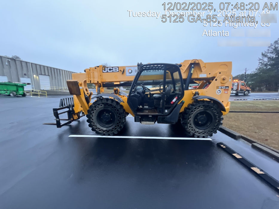 2019 JCB 510-56 Canopy, 74 HP, Solid Tires, STD Worklight, Beacon, Aux Hydraulics, Lifting Eye, Back up Alarm w/66" Carriage/60" Forks