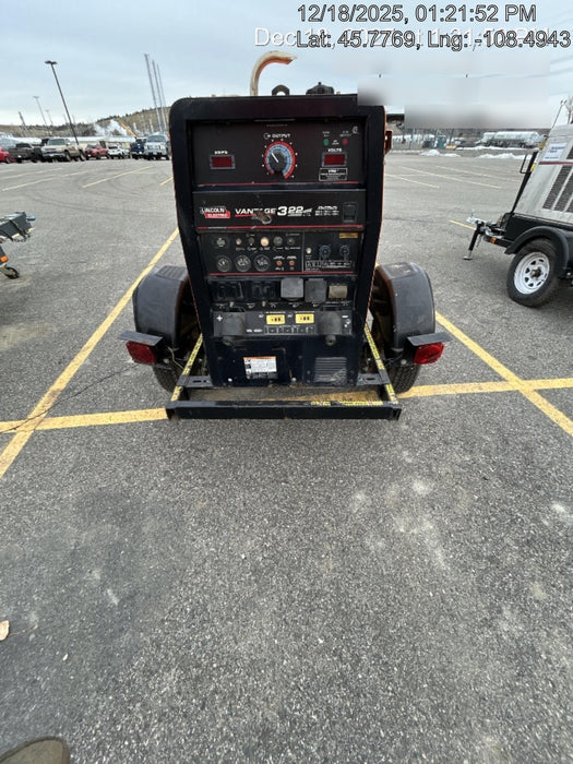 2021 Lincoln Electric Vantage 322 Vantage 322 Ready Pak 3 w/ Decals, ORANGE (includes trailer, cable rack, fender light kit) NO Telematics