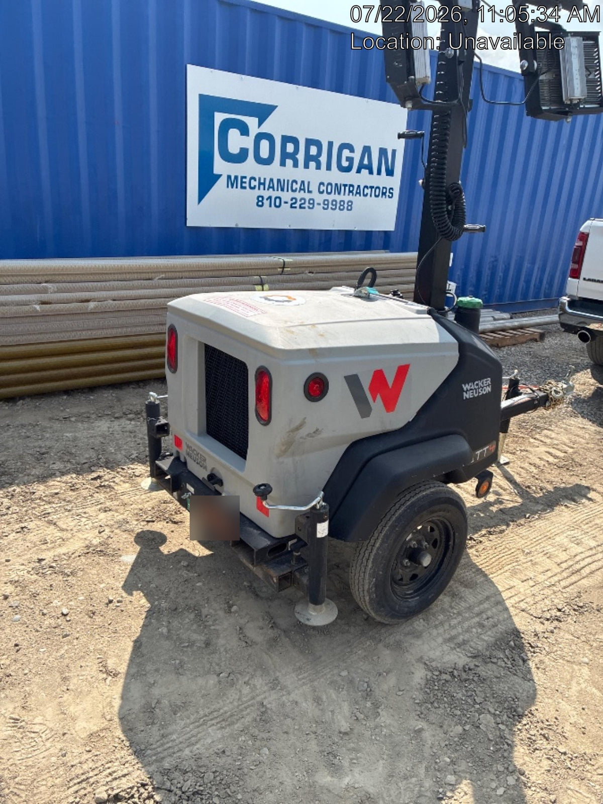 2024 Wacker Neuson LTT4 Diesel, Kohler KDW702, Deep Sea Controller, Auto Start, LED 320W, Bypass Outlet, T3