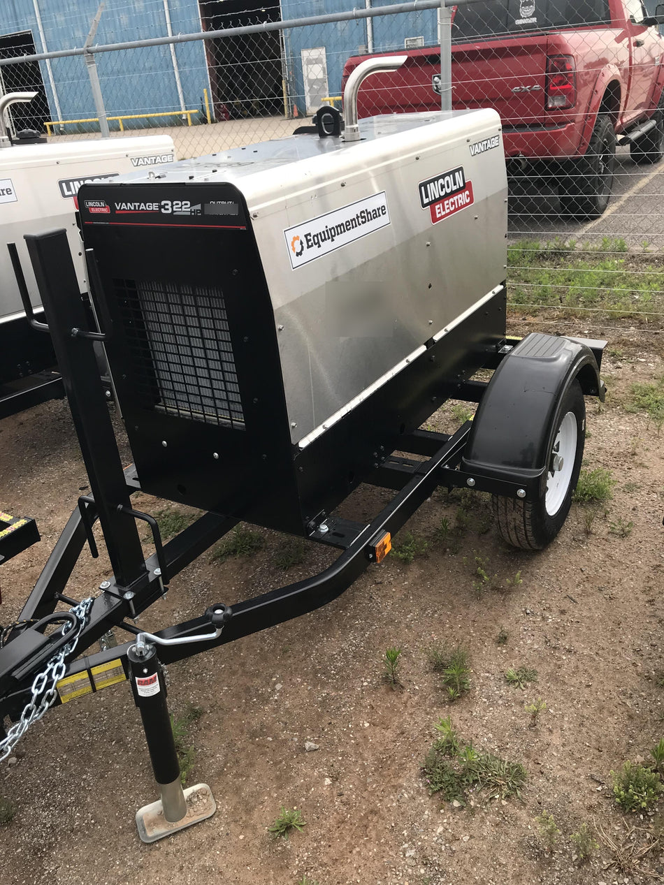 2019 Lincoln Electric Vantage 322 Lincoln Vantage 322 Welder w/Trailer, Light Kit, Cable Rack