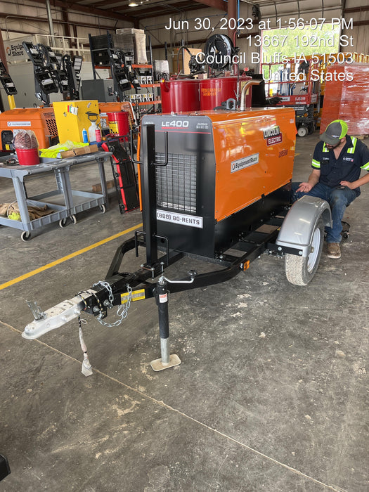 2022 Lincoln Electric LE400 Kubota V1505, Trlr, Cable Rack, Light Kit, ES Decals, T3