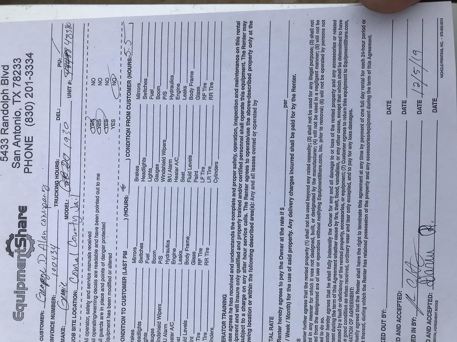 2019 Genie GS-1930 Fixed rails with chain Entry