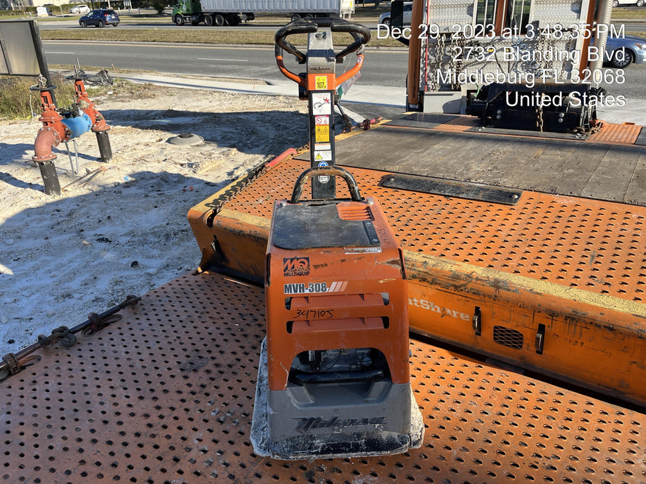 2023 Multiquip MV308GH Honda GX270, 18" Plate, Tachometer