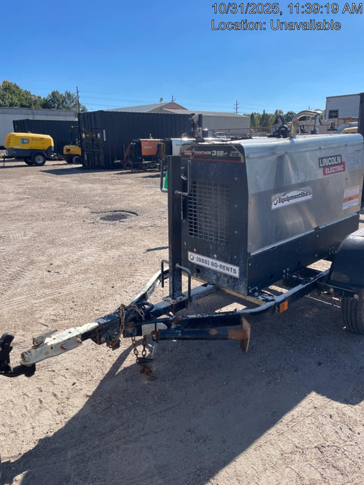 2019 Lincoln Electric Vantage 322 Welder Ready-Pak 3, Two wheel trailer, Fender and Light kit, Cable Rack