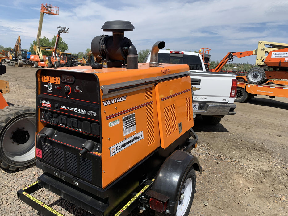 2021 Lincoln Electric Vantage 549X Ready Pak 3, ORANGE (includes trailer, cable rack, fender light kit)