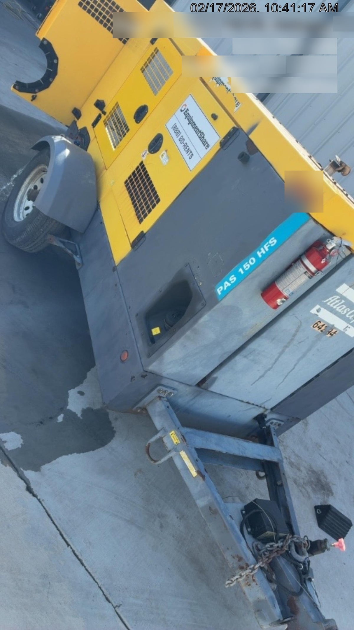 2020 ATLAS COPCO PAS 150 HF CS Enclosed