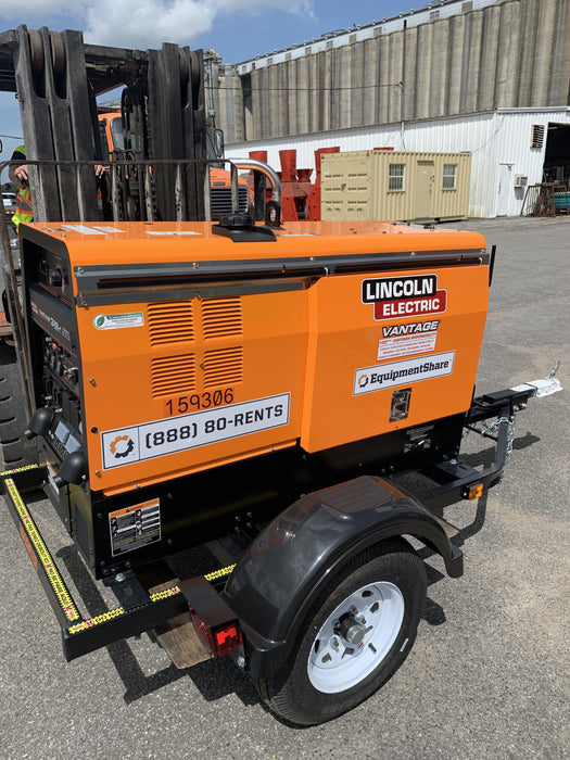 2021 Lincoln Electric Vantage 322 Vantage 322 Ready Pak 3 w/ Decals, ORANGE (includes trailer, cable rack, fender light kit) NO Telematics