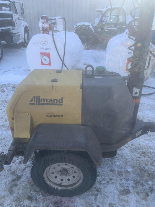 2022 Allmand NLV3GR (4) LED Light Fixture 350W, 23' Vertical Mast, 3kW Prime, Towable, ES Decals, T3