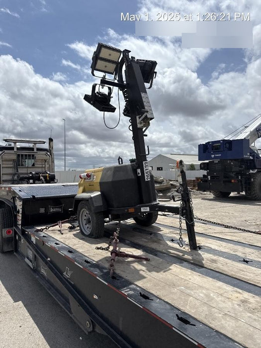 2022 Allmand NLV3GR (4) LED Light Fixture 350W, 23' Vertical Mast, 3kW Prime, Towable, ES Decals, T3