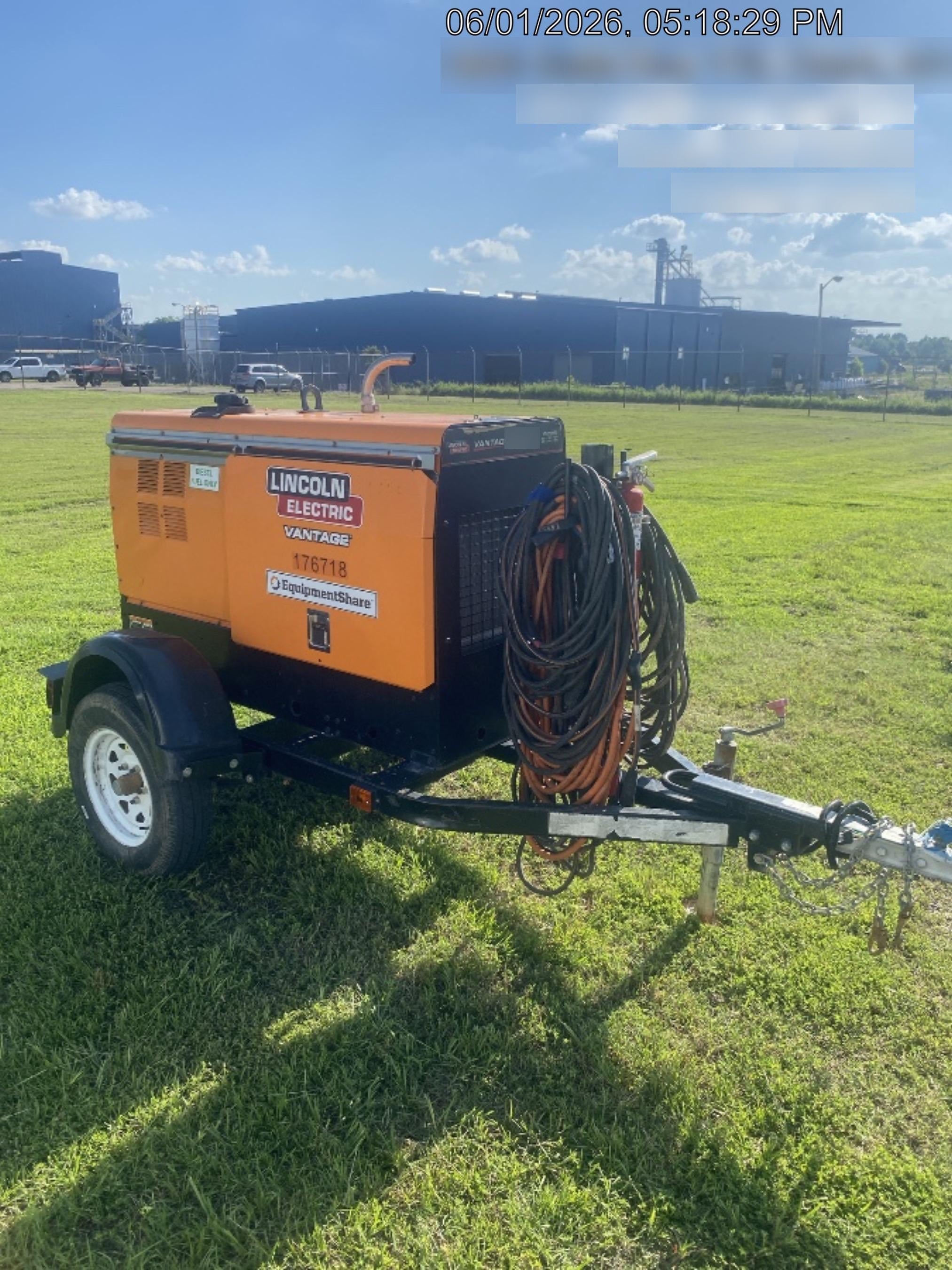 2021 Lincoln Electric Vantage 322 Vantage 322 Ready Pak 3 w/ Decals, ORANGE (includes trailer, cable rack, fender light kit) NO Telematics