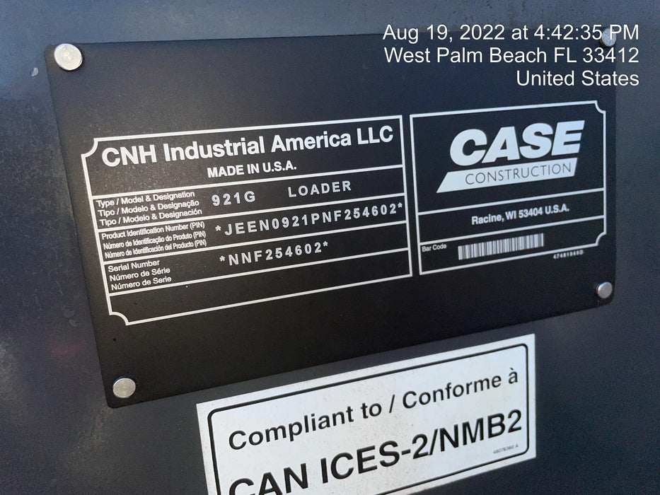 2022 CASE 921G