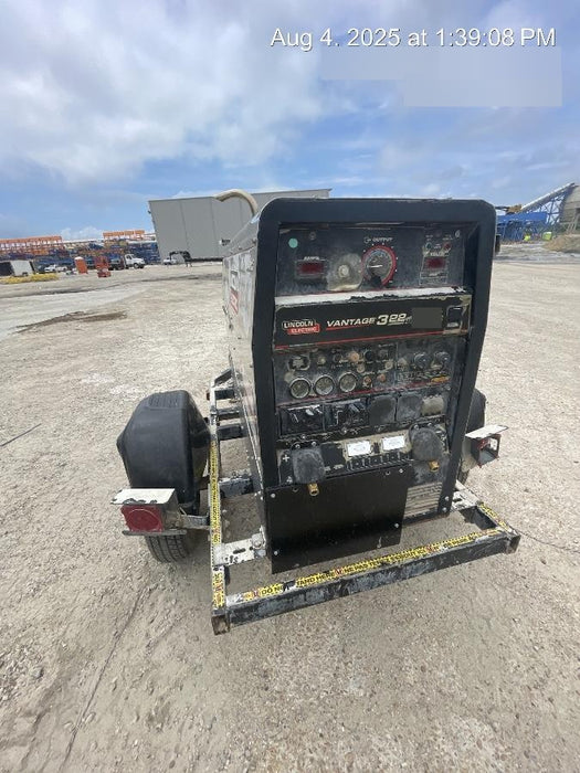 2019 Lincoln Electric Vantage 322 Welder Ready-Pak 3, Two wheel trailer, Fender and Light kit, Cable Rack
