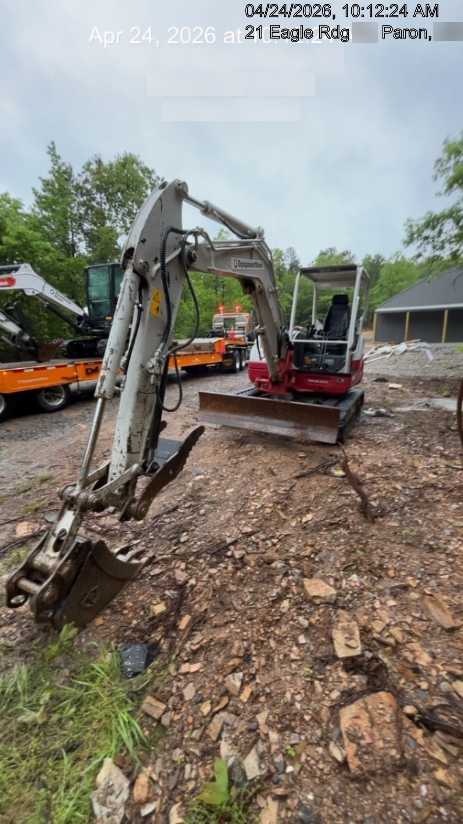 2019 Takeuchi TB260 Takeuchi TB260 Canopy w/Rubber Tracks, Auxiliary Hydraulics, Standard Blade, Manual QC, 12 / 18 / 24" Buckets, Hydraulic Thumb Installed