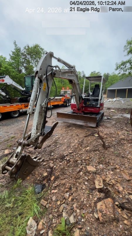 2019 Takeuchi TB260 Takeuchi TB260 Canopy w/Rubber Tracks, Auxiliary Hydraulics, Standard Blade, Manual QC, 12 / 18 / 24" Buckets, Hydraulic Thumb Installed