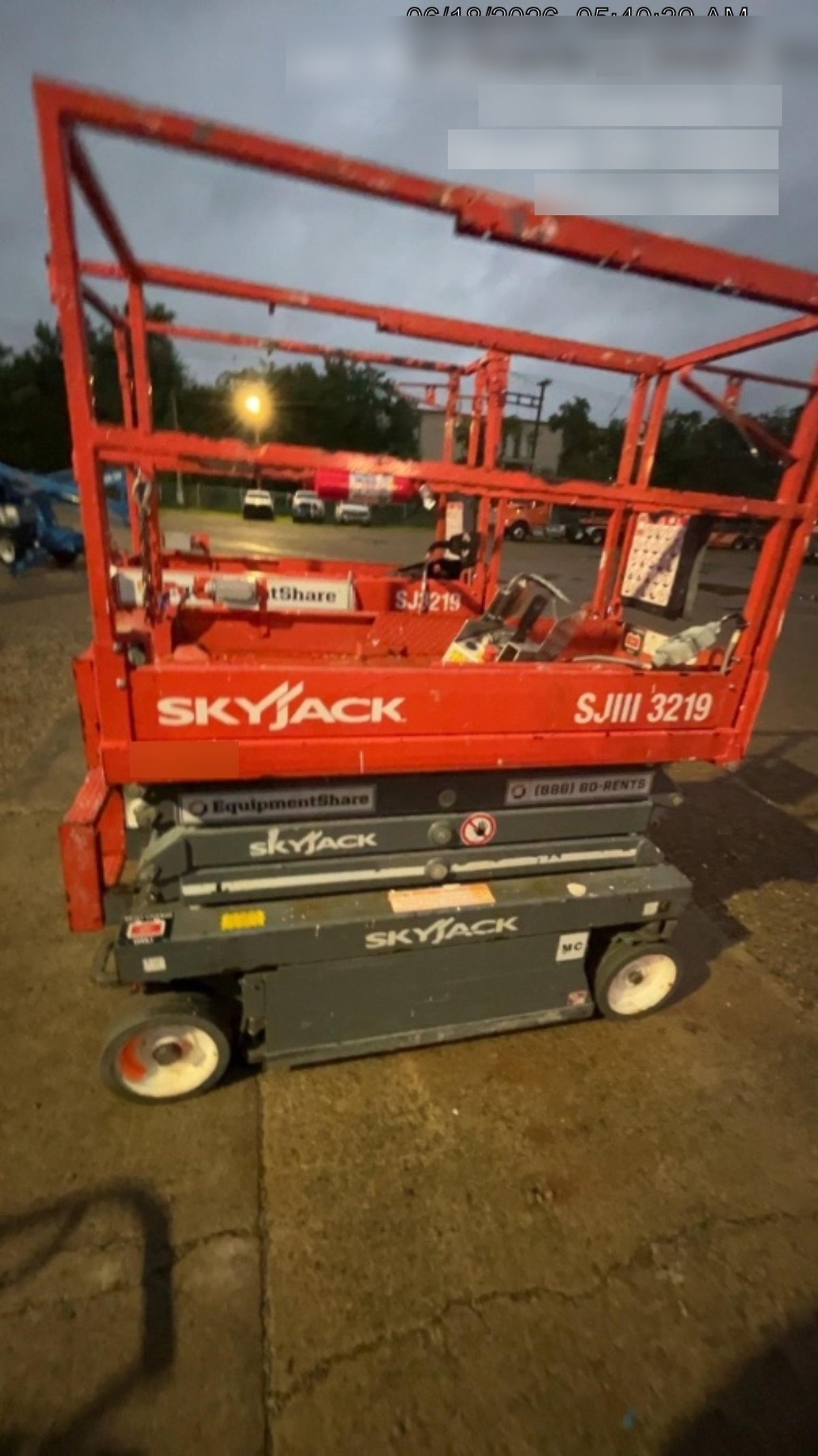 2018 Skyjack SJIII-3219 Standard Rental Specs