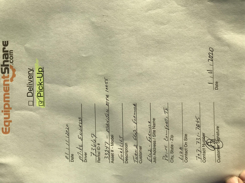 2019 Manitou MTA10055 Cab/Heat/Air, 120 HP, Solid Tires, Work Lights, Lift Hook, Auxiliary Hydraulics w/66" Carriage and 60" Forks