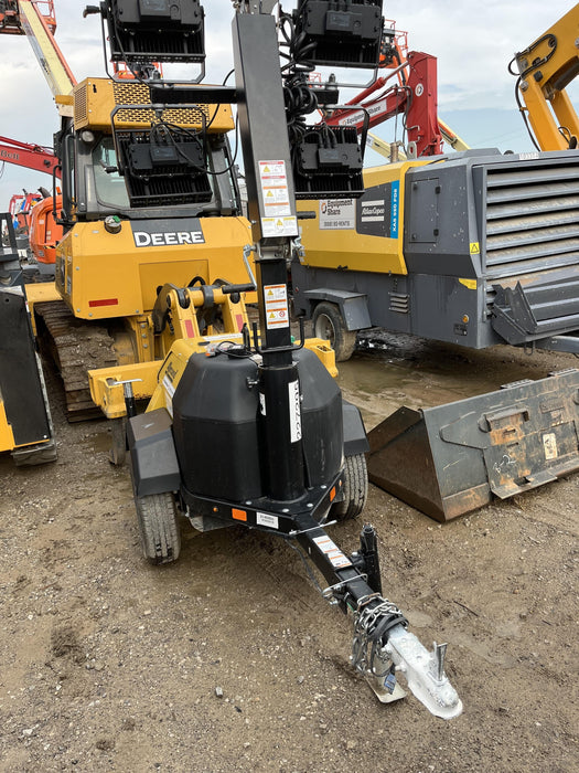 2022 Allmand NLV3GR (4) LED Light Fixture 350W, 23' Vertical Mast, 3kW Prime, Towable, Deep Sea L401, Leveling Jacks, Yanmar T4F 5.8hp