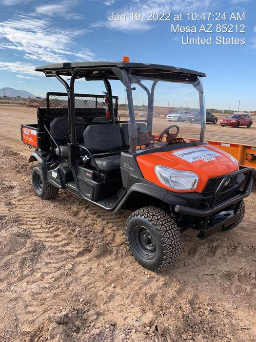 2022 Kubota RTV-X1140W-H Plastic Canopy, Windshield Acrylic Clear, LED Strobe Light, Wire Harness Kit, Back up Alarm