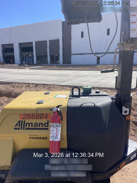 2022 Allmand NLV3GR (4) LED Light Fixture 350W, 23' Vertical Mast, 3kW Prime, Towable, ES Decals, T3