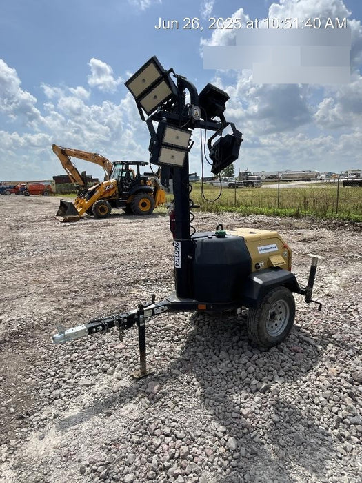 2022 Allmand NLV3GR (4) LED Light Fixture 350W, 23' Vertical Mast, 3kW Prime, Towable, ES Decals, T3