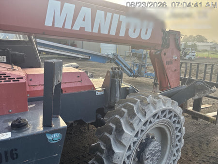 2018 Manitou MTA10055 Manitou MTA 10055 w/Cab/Heat/AC, Work Lights/Strobe, Aux Hyd, Solid Tires, Lift Hook, 66" Carriage, 60" Forks