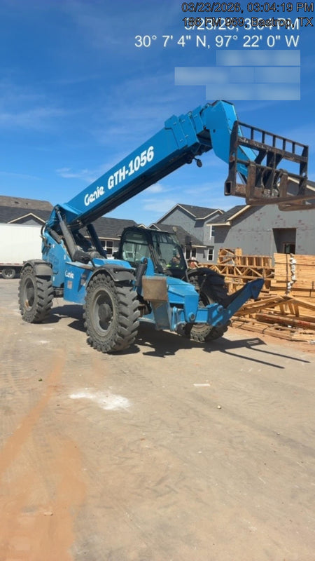 2018 Genie GTH-1056 Genie GTH-1056 w/CAB, Solid Tires, Work Lights, 60" carriage/forks, cab mesh, beacon