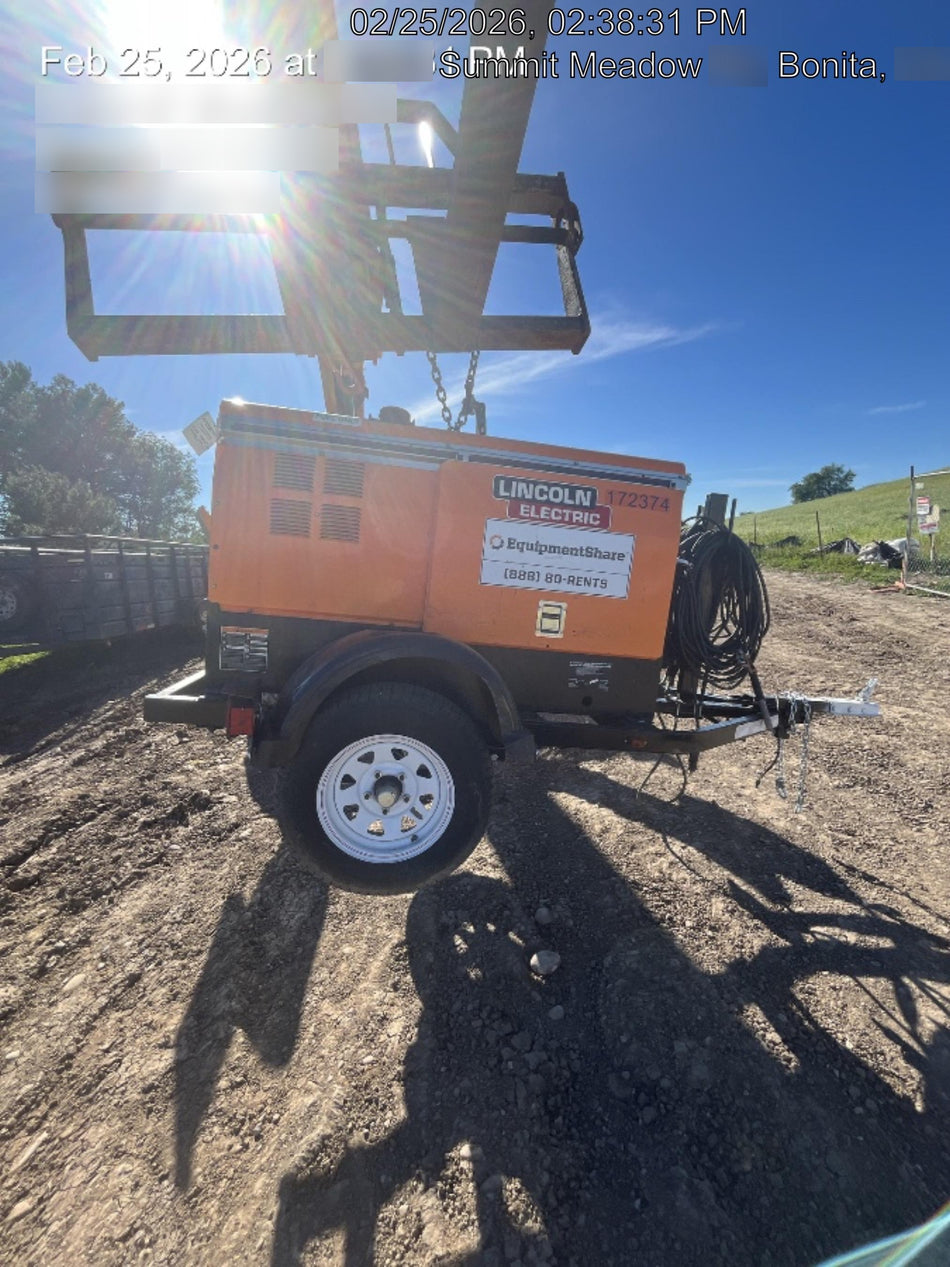 2021 Lincoln Electric Vantage 322 Vantage 322 Ready Pak 3 w/ Decals, ORANGE (includes trailer, cable rack, fender light kit) NO Telematics