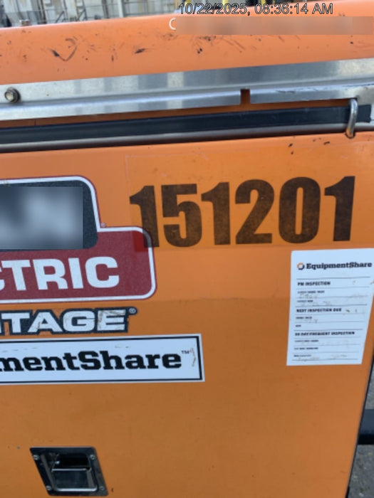 2021 Lincoln Electric Vantage 322 Vantage 322 Ready Pak 3 w/ Telematics & Decals, ORANGE (includes trailer, cable rack, fender light kit)