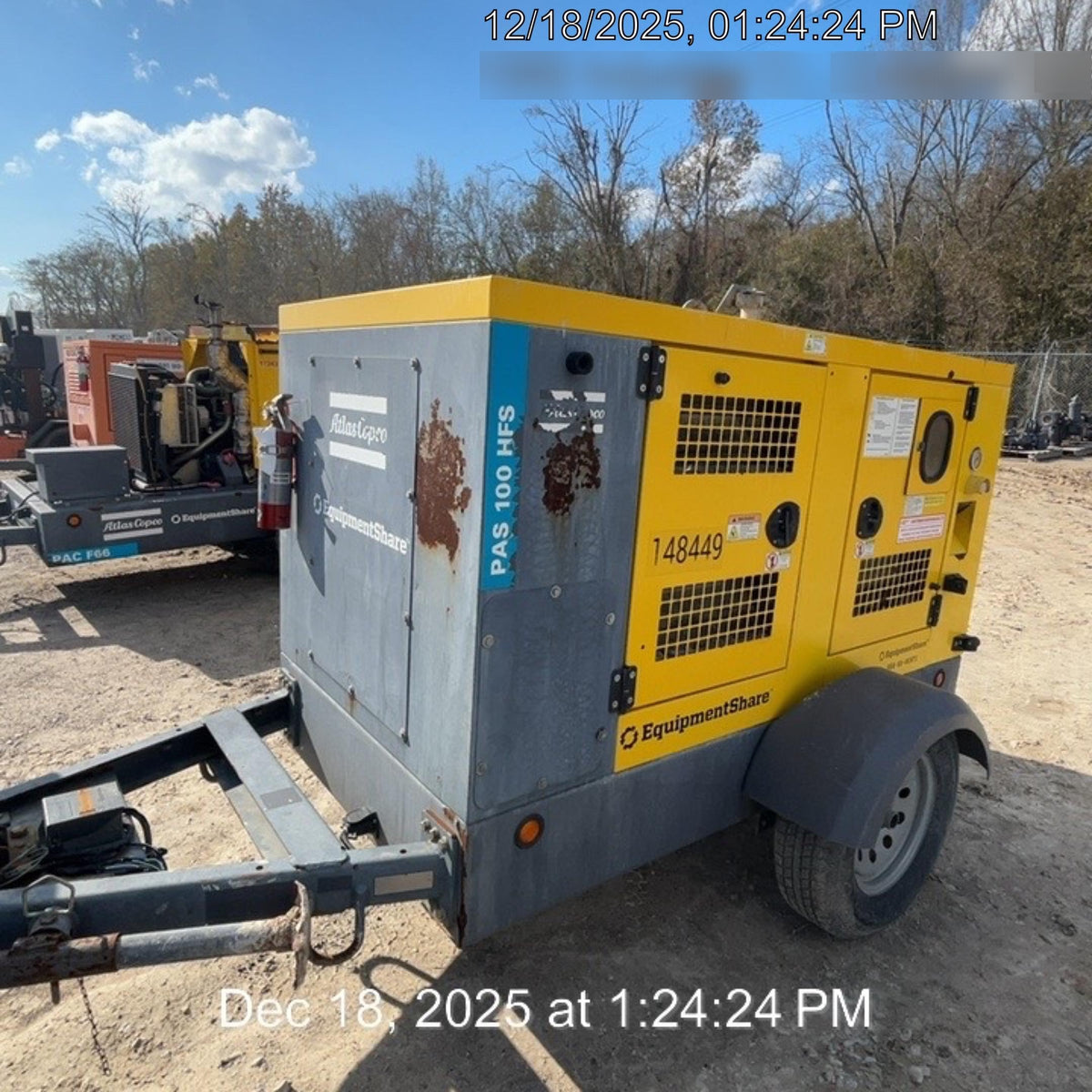 2021 ATLAS COPCO PAS 100 HF CS Enclosed
